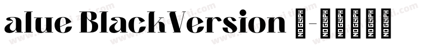 alue BlackVersion 1字体转换